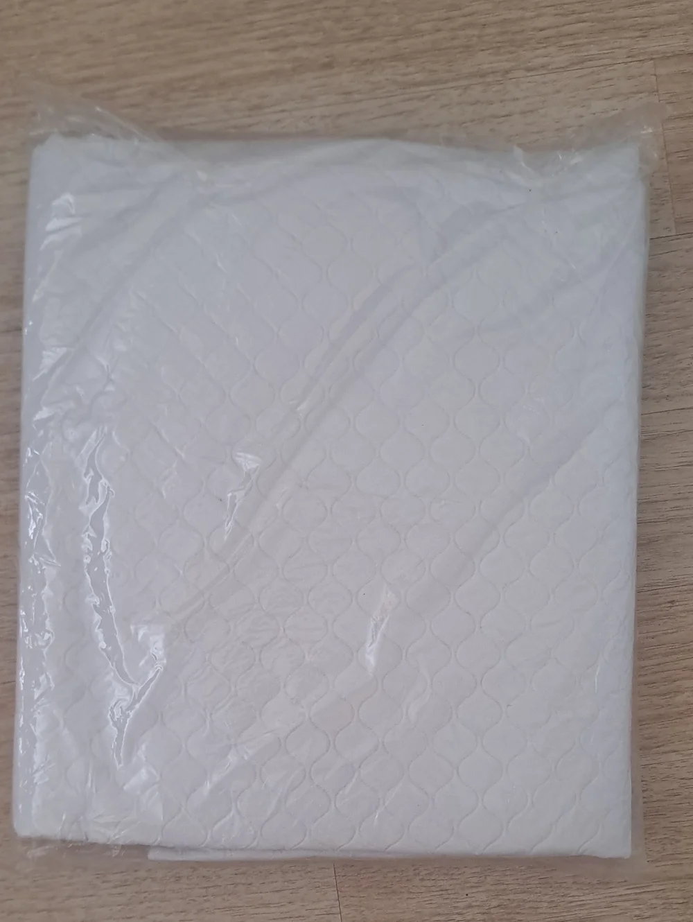 Quilted Table Pad - White #TP - 2  52 × 90 Polyester Backin